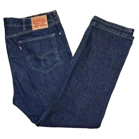 Levi's Other - Levi’s Jeans Mens 42 X 32 Blue Denim 505 Straight Leg Dark Wash American